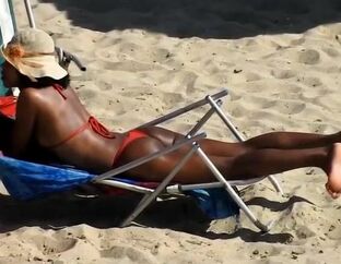Crimson Swimsuit IN BOA VIAGEM BEACH, RECIFE CITY.