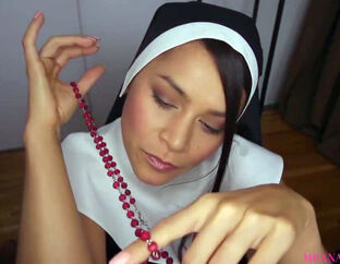 Satan wielded sumptuous nun to deep throats the soul thru