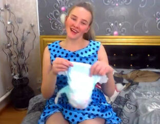 Insatiable russian young in a blue sundress attempts nappies